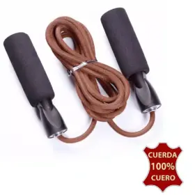 SOGA PARA SALTAR DE CUERO CON PESO X-FIT