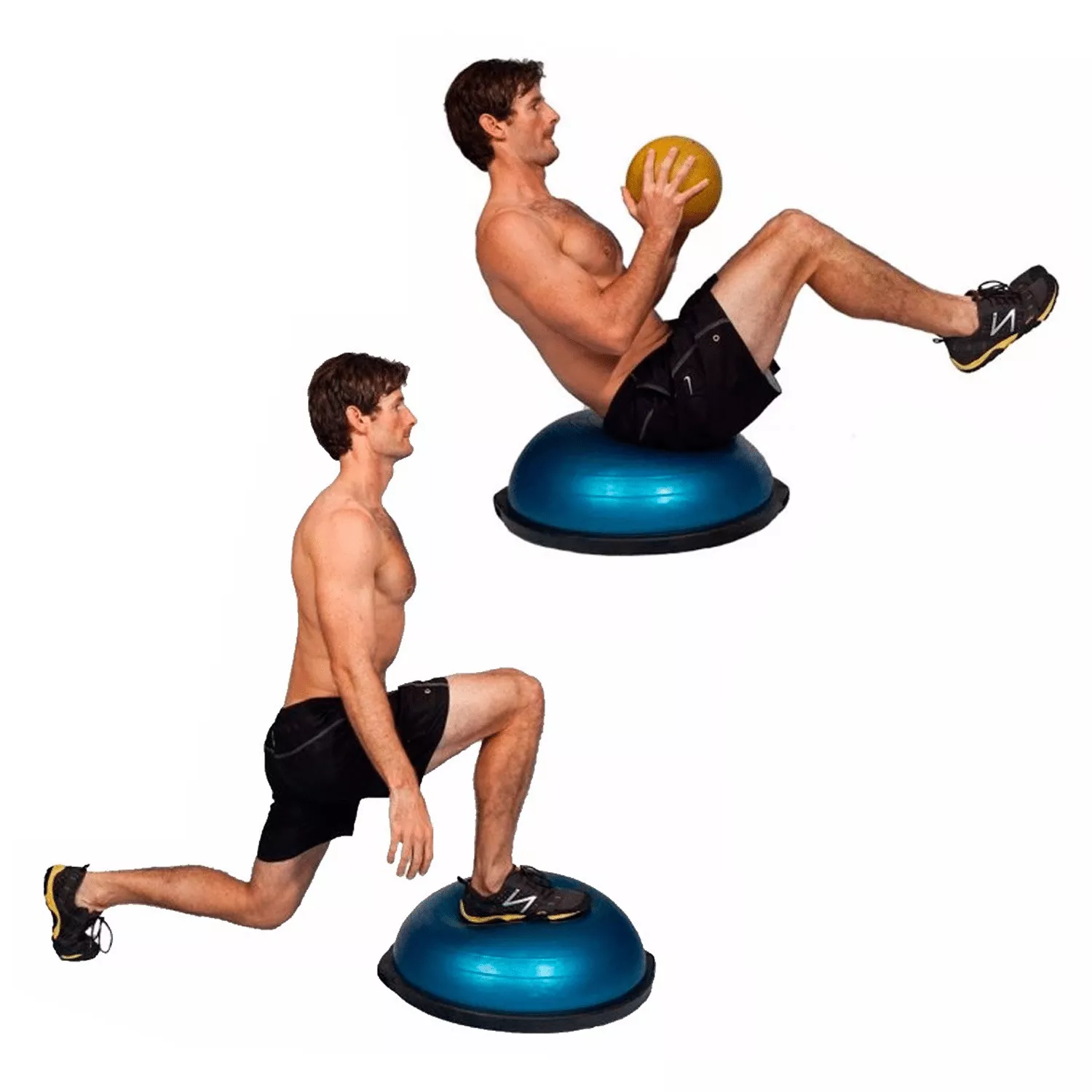 Bosu Pelota de Equilibrio + 2 Ligas + Inflador