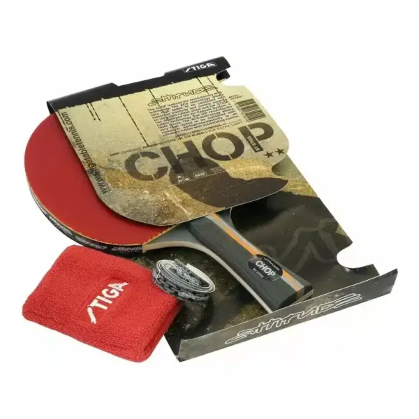 Raqueta Chop Ping Pong Stiga 2 Star + Muñequera