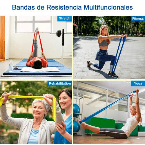 Active Life  Bandas Elásticas De Resistencia De 3 Niveles Para Ejercicios  - S/. 59.00