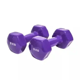 Mancuernas Plastificadas 5 Kg – Par De Pesas