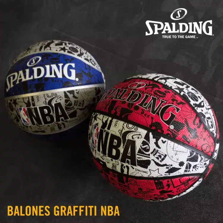 Pelota de Básket Spalding Graffiti NBA Rojo - #7 - Imagen 3