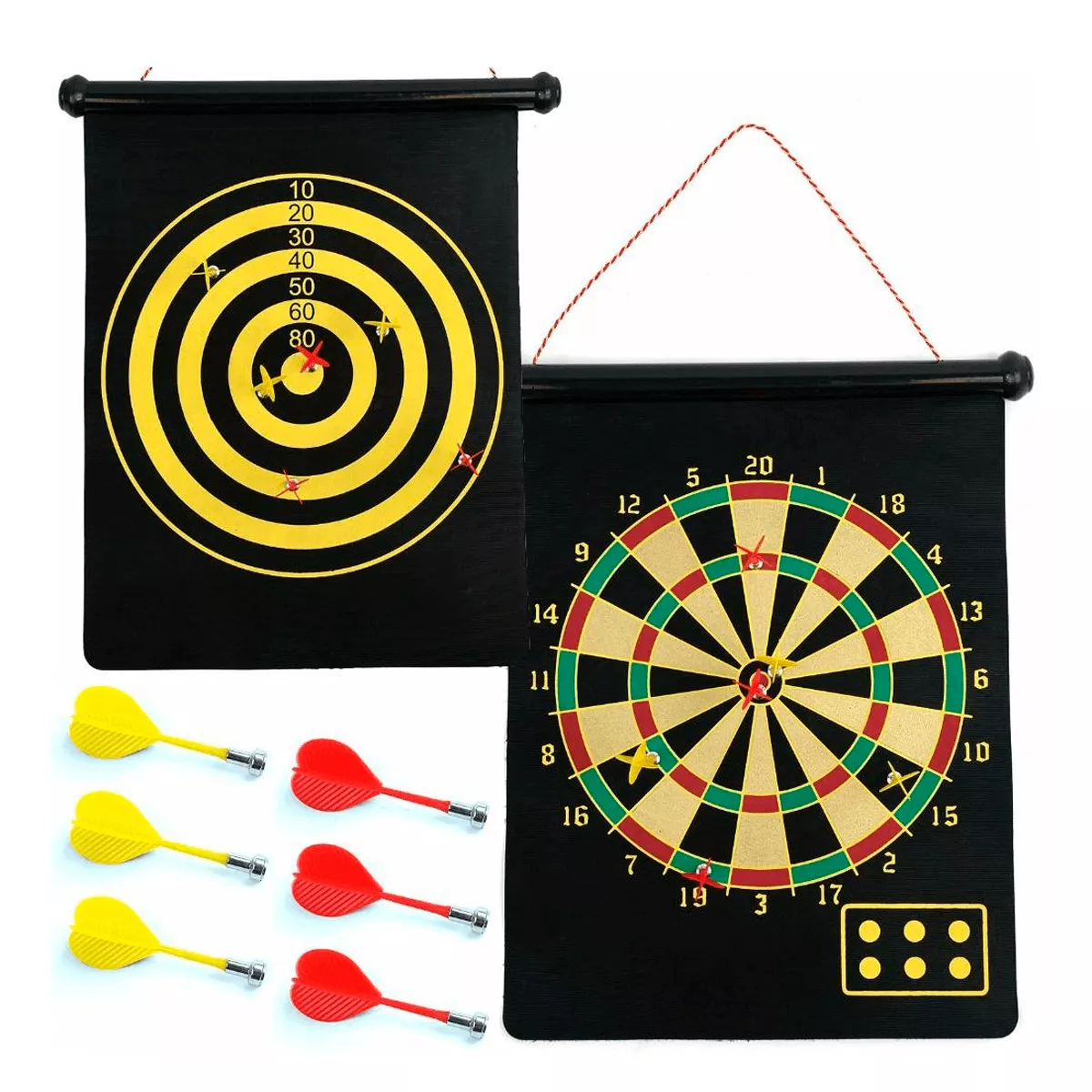 Tablero Tiro Al Blanco 6 Dardos Profesional Juego Dart Board