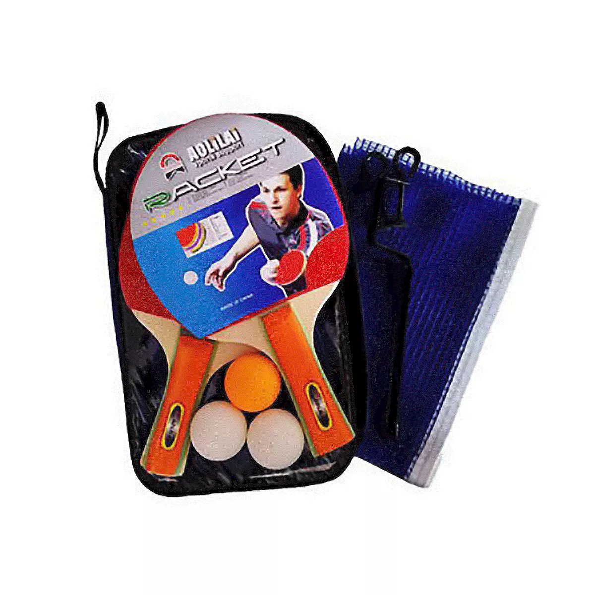 Pala ping pong funda+3p. — DonDino juguetes