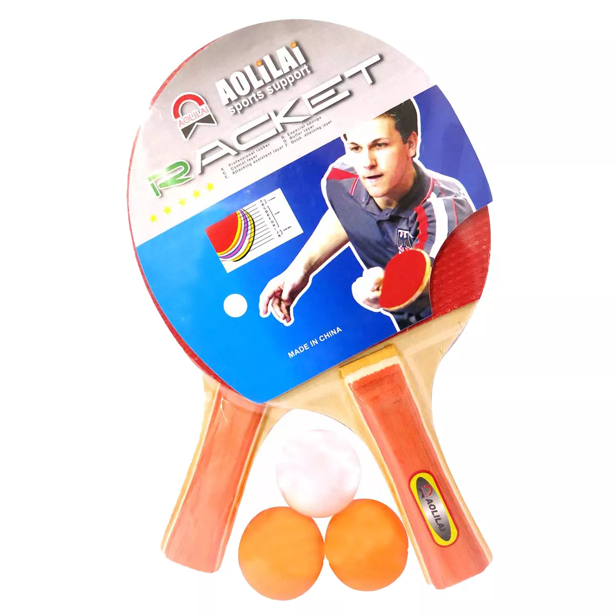 Palas Ping Pong Set 2 Raquetas Juinsa