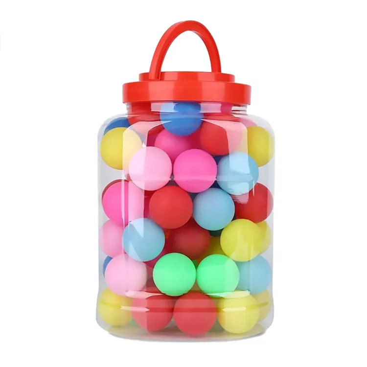 Pelotas de Ping Pong Frasco de diferentes colores 60 unid.