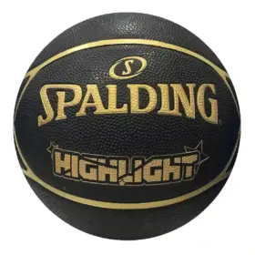 PELOTA PARA BASKET SPALDING HIGHLIGHT GOMA BLACK GOLD – #7