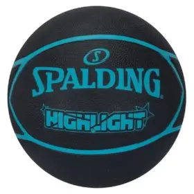 PELOTA PARA BASKET SPALDING HIGHLIGHT GOMA BLACK BLUE - #7