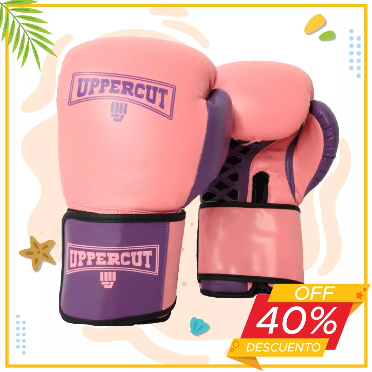 Guantes Boxeo Mujer Tapout Box PU Morado