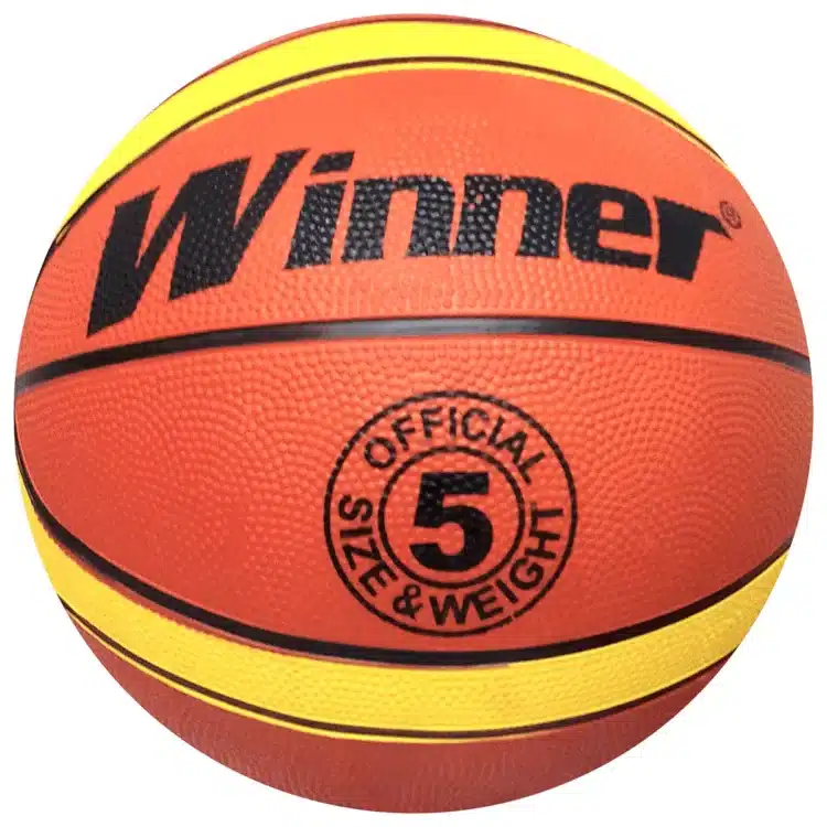 PELOTA DE BÁSKET WINNER NARANJA/AMARILLO - TALLA 5