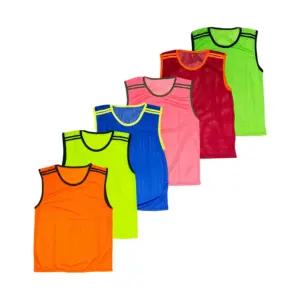 KIT DE 6 CHALECOS MANGA CERO PARA ENTRENAMIENTO - MALLA
