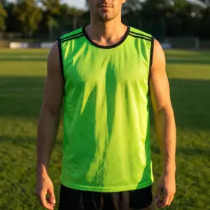 Alternative view of KIT DE 6 CHALECOS MANGA CERO PARA ENTRENAMIENTO - MALLA