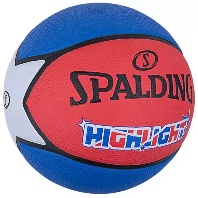 PELOTA PARA BASKET SPALDING HIGHLIGHT GOMA R/W/B - #7 - Imagen 2