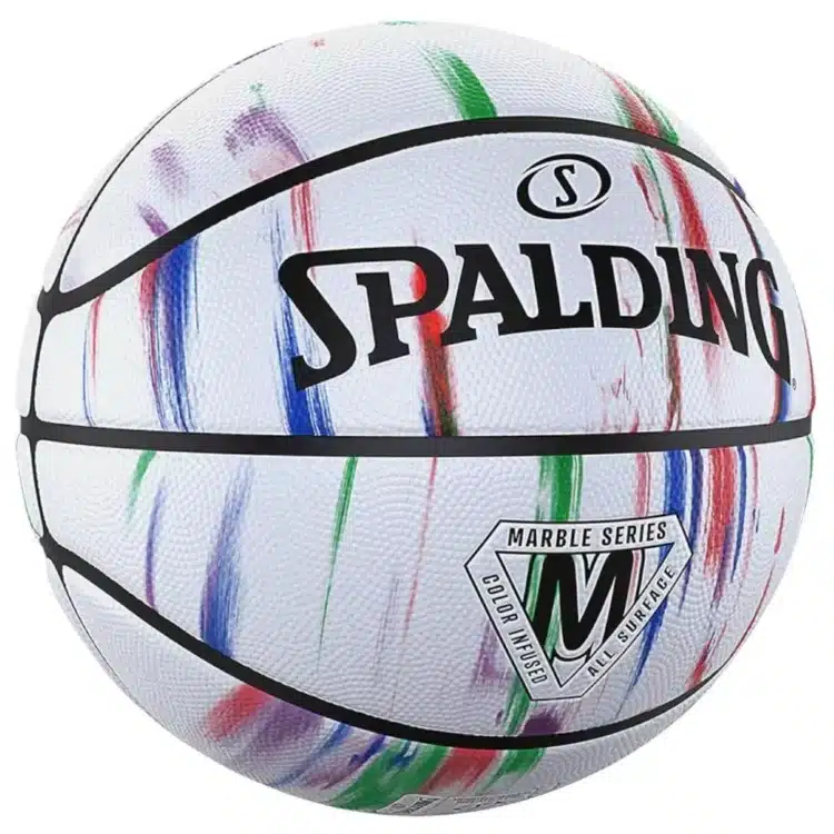 PELOTA PARA BASKET SPALDING MARBLE GOMA BLANCO - #7 - Imagen 2