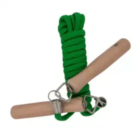 SOGA PARA SALTAR X-FIT CON MANGO DE MADERA