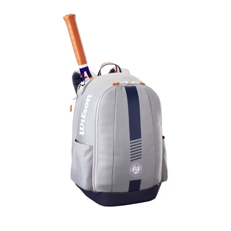 MOCHILA WILSON ROLAND GARROS TEAM BACKPACK (GRIS/AZUL) - Imagen 2