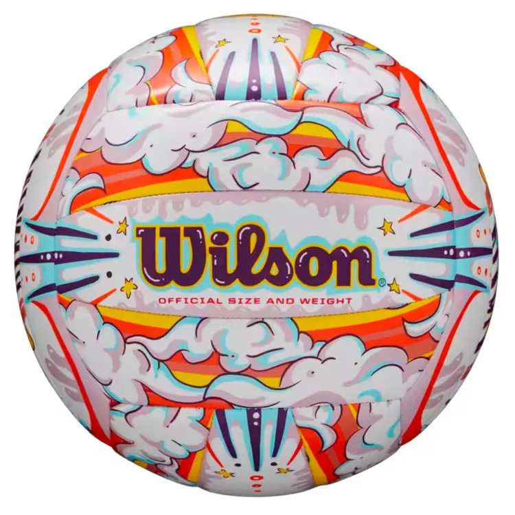 PELOTA DE VOLEY WILSON GRAFFITI PEACE WHITE/ORANGE #5