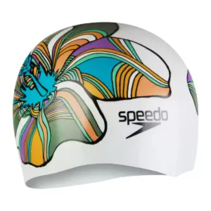 Alternative view of GORRO PARA NATACIÓN SPEEDO PRINTED WHITE MULTICOLOR - ADULTO