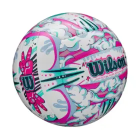 Alternative view of PELOTA DE VOLEY WILSON GRAFFITI PEACE WHITE/PURPLE #5