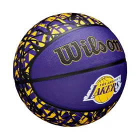 Alternative view of PELOTA DE BASKET WILSON NBA TEAM GRAFFITI LAKERS #7