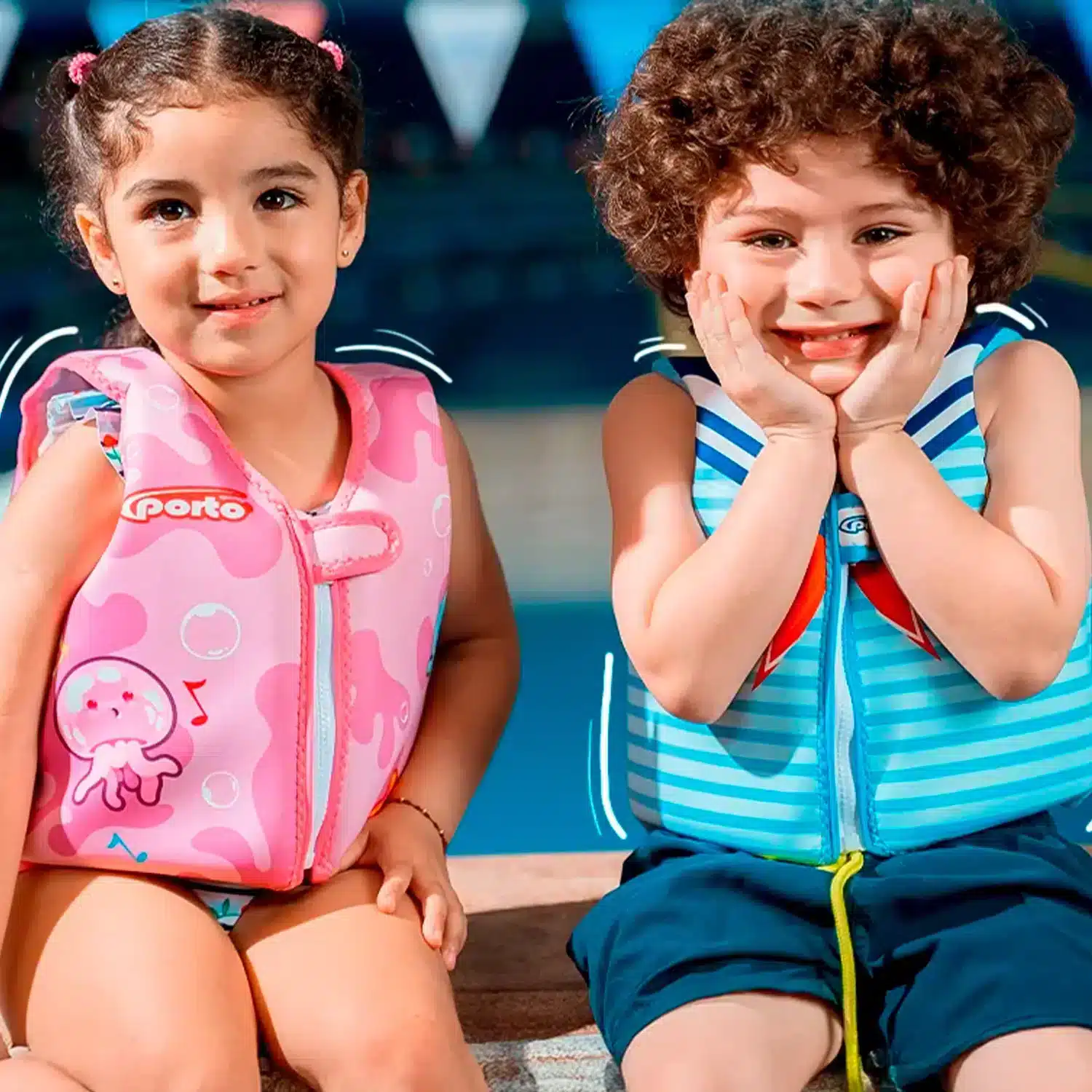 CHALECO FLOTADOR PARA NIÑOS PORTO - Imagen 4